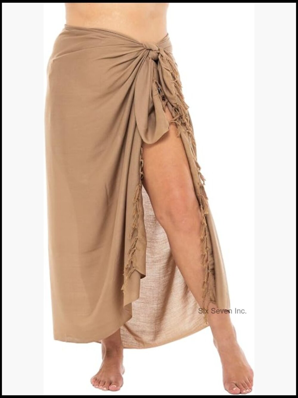 Plus Size Sarong Wrap Swimsuit Cover Up Pareo Beach Skirt Boho Rayon